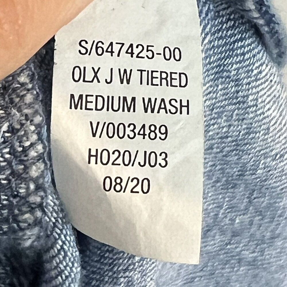 Old Navy Long Sleeve Denim Dress Chambray Tiered Girls Size XL NWT - Picture 7 of 7